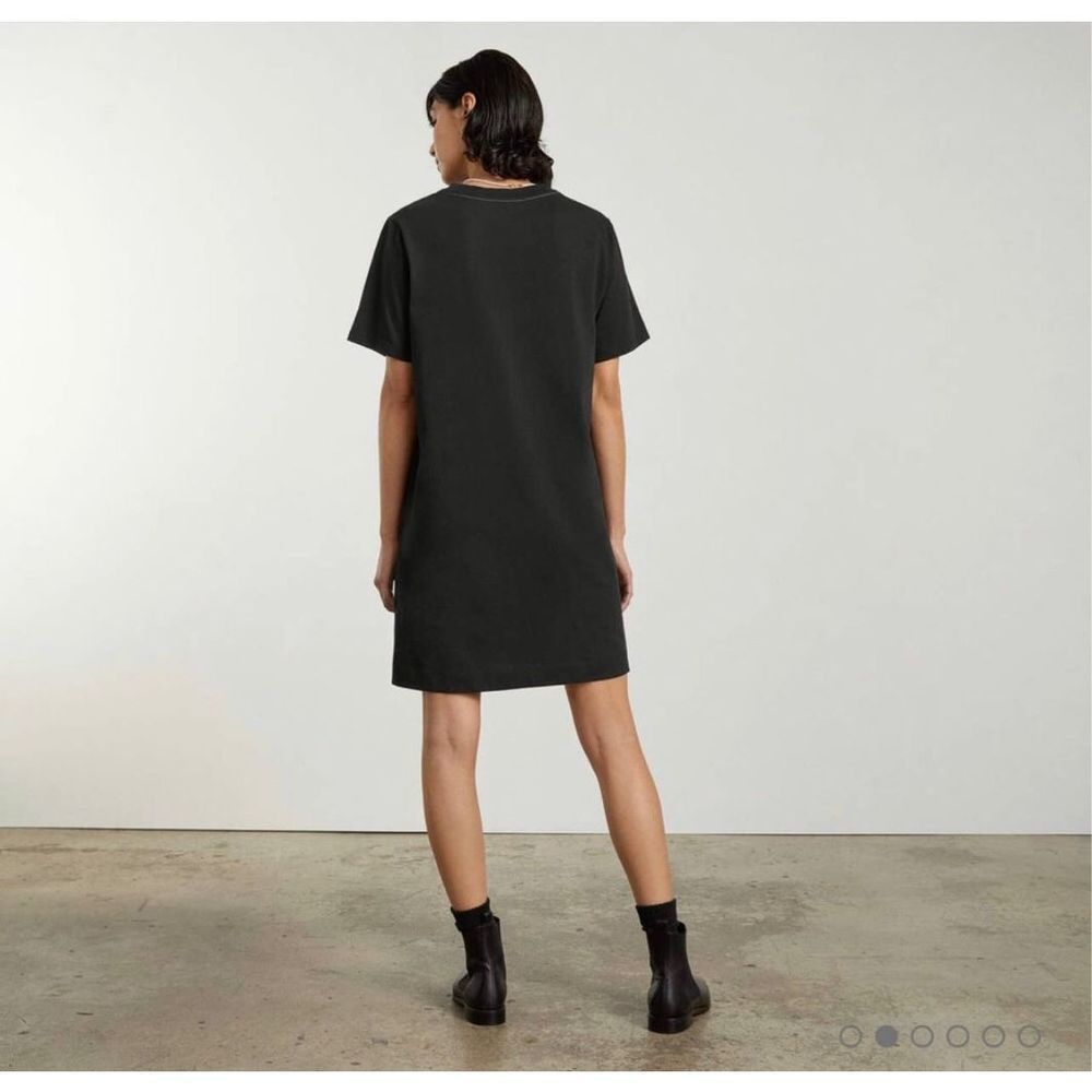 Everlane M Weekend Cotton Mini Shirt Dress in Black - Picture 2 of 8